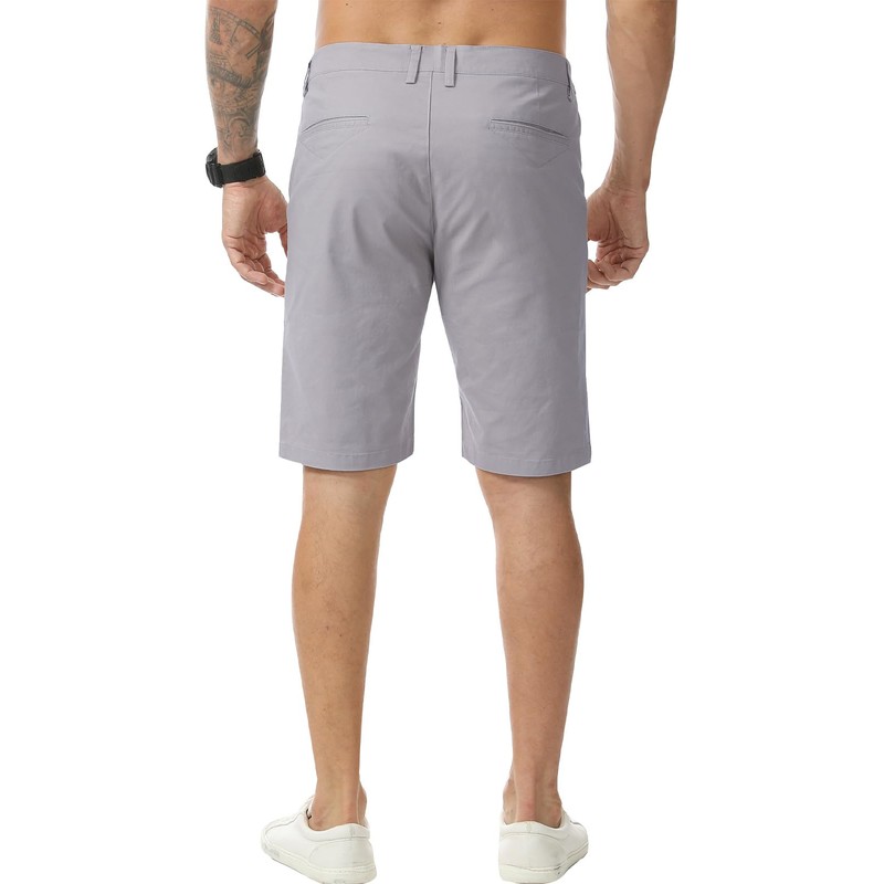 Zetieny Men's Cotton Chino Shorts Summer Cargo Short Regular Fit