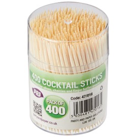 PPS 400 x Wooden Cocktail Sticks/TOOTHPICKS - 6.5cm - Home, Kitchen, Bars