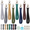 INFUNLY 8 Sets Macrame DIY Wristlet Keychain Kits with Update