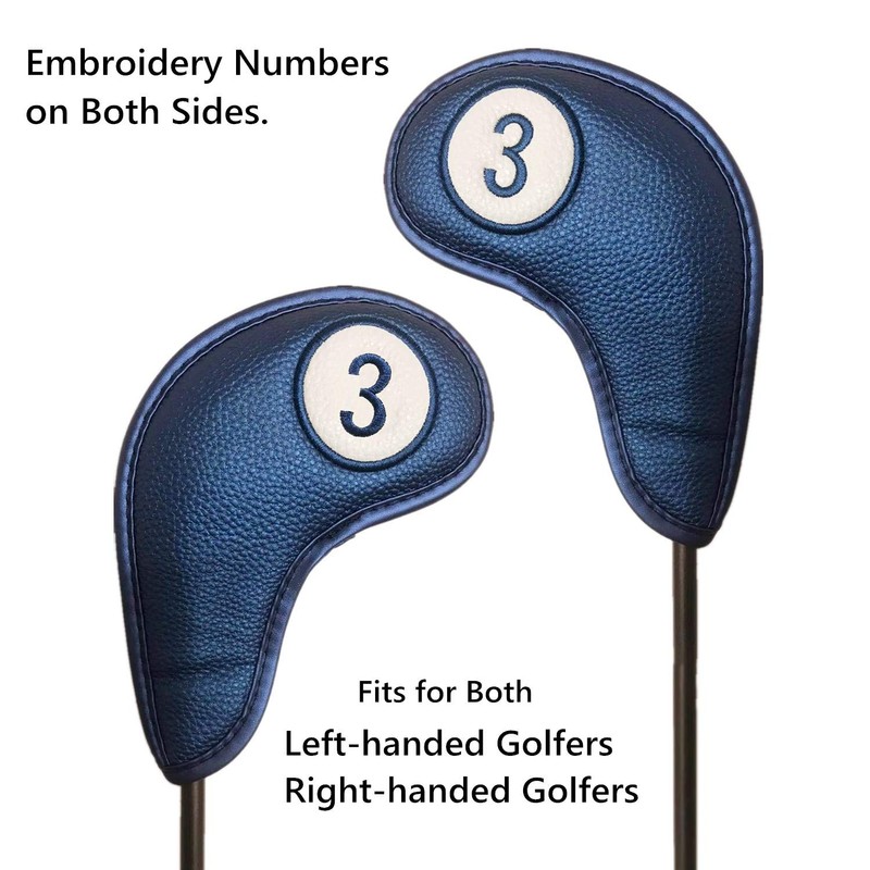 FINGER TEN Golf Club Head Covers for Irons Magnetic Closure
