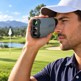 Golf Laser Rangefinder with Slope Measurement – 650M/1000M Distance Finder with Flag Lock for Golf Course Practice
