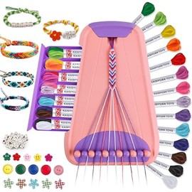 Artes y manualidades para niños de 8 a 12 años, kit de fabricación de pulseras de la amistad para niñas, kit de fabricación de joyas, regalos de Navidad para niños de 6, 7, 8, 9, 10, 11, 12 años