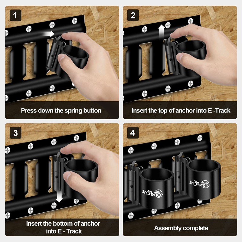 5 Pack E-Track Tool Holders|E Track Accessories for Enclosed Trailer