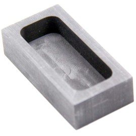 Graphite Ingot Mold, High Purity Refining Graphite, Melting Casting Mould for Gold Silver Aluminum Copper Brass Zinc Plumbum and Alloy Metals (2.36x1.18x0.59inch/190gGold)