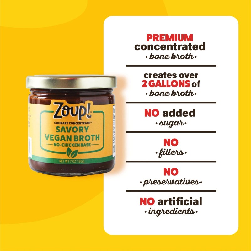 Zoup! Gluten Free Clean Label Soup Base Broth 7 Oz