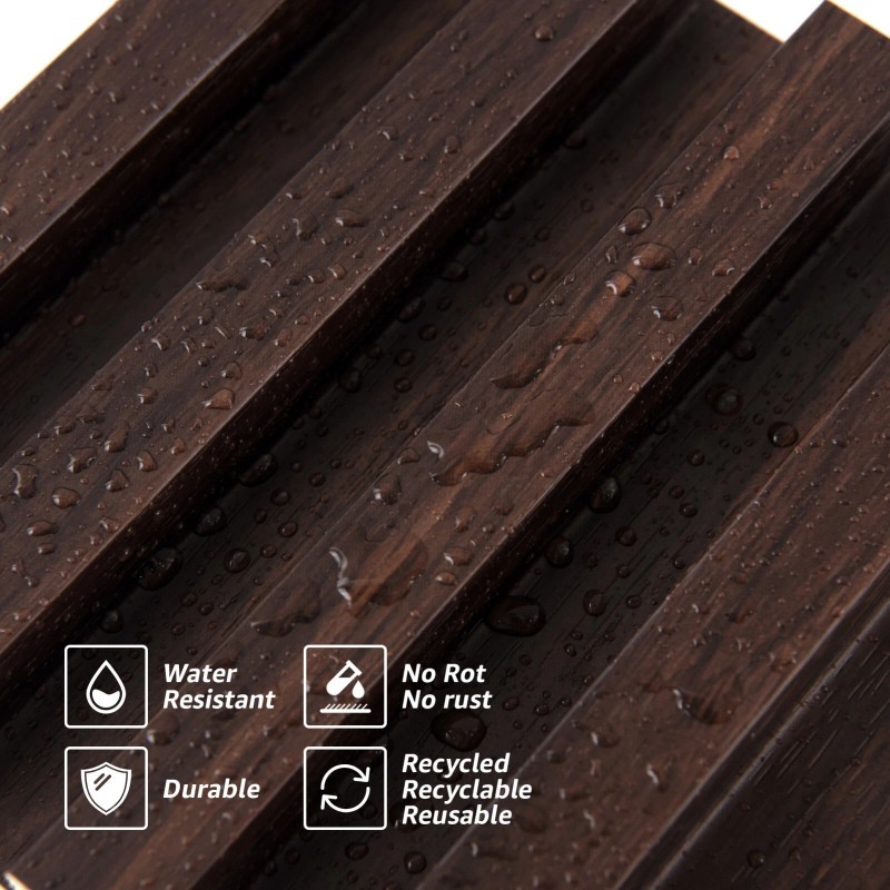 Art3d Slat Wall Panel8-Pack 96x6in Covering 32sq.ftWPC Acoustic Diffuser Panel