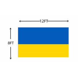 Ukraine Flag 8X12 FT - Vivid Color, All Weather, Double Stitched Ukrainian National Flags，Polyester Flags with Sturdy Brass Ring. (8X12)