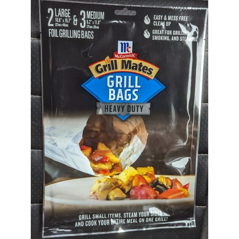 McCormick Heavy Duty 5 pk Grill Bags Foil Packets Grilling