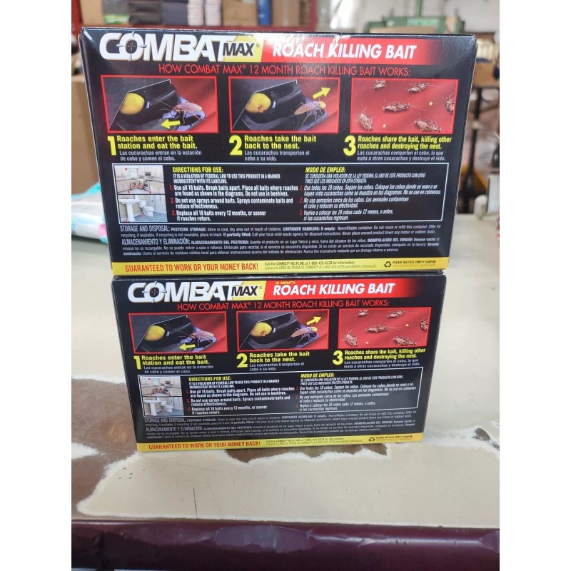 Combat LOT OF TWO Combat MAX ROACH KILLING BAIT STATION