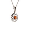 Artisana-Schmuck Amber Pendant (without Chain), Round Pendant Made of Amber