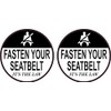 StickerTalk Fasten Your Seatbelt Vinyl Stickers, 1 Sheet of 2
