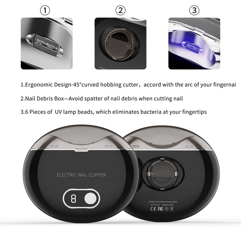Automatic Nail Clipper, Electric Nail Clippers Automatic Safety Fingernail Cutter