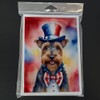 Caroline's Treasures Welsh Terrier Patriotic American Greeting Cards Pack of