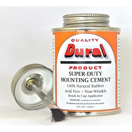 Dural Super-Duty Mounting Cement 8 oz Acid Free 100% Pure Rubber Cement noCA
