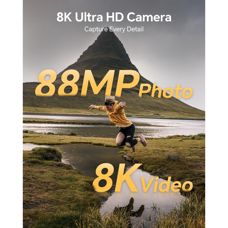 Fulealfly 8K Digital Camera for Photography, 88MP Autofocus WiFi Vlogging