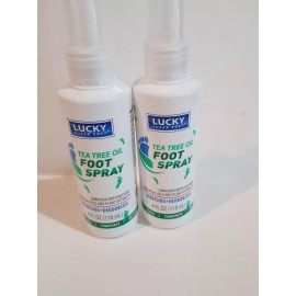 Lucky Super Soft 2x Natural Foot Spray Odor Eliminator Athlete Shoe Deodorizer Freshener Tea Tree