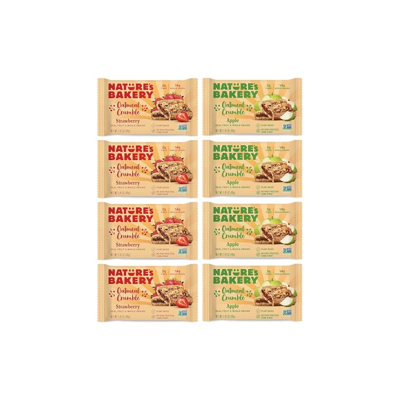 Nature's Bakery Oatmeal Crumble Bar Variety Sampler 8ct 1.41oz