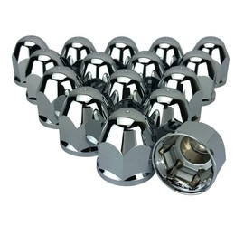 ALCOA Wheels, 16 Pieces of 1 1/16 Push On Hex Flange Hug A Lug Nut Covers with Interior Metal Clip