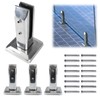 Muzata 4Pack Brushed Glass Railing Spigot Clamp Rectangle Stainless Steel