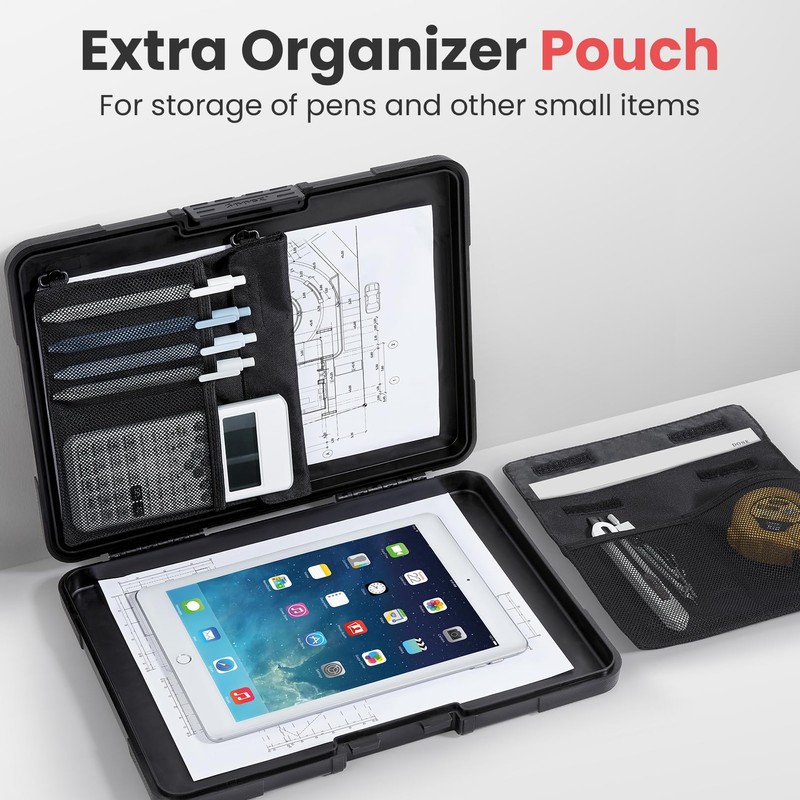 Sooez Toughest Clipboard with Storage, Internal Pen Pouch Included, Letter/