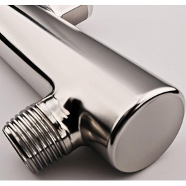 GOGOUP Dual Shower Head Manifold, G 1/2" Double Outlet Stainless Steel Multiple Diverter Water Supply Connection for Bidet Sprayer Fix Showerhead & Handheld Shower Polished