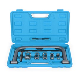 HEOMU Valve Spring Compressor, 10pcs Valve Spring Removal Tool with Solid C Clamp, 5pcs Collet Pusher Adapters for Motorcycle, ATV, Car, Small Engine Vehicle Equipment