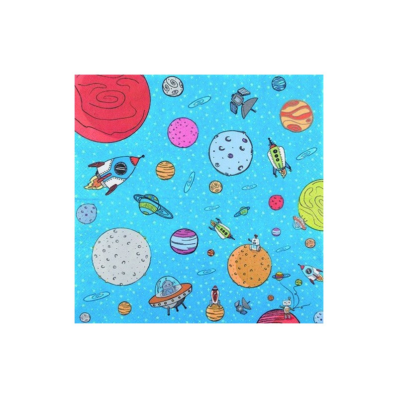 20 Napkins Off to Space / Planets / Children /