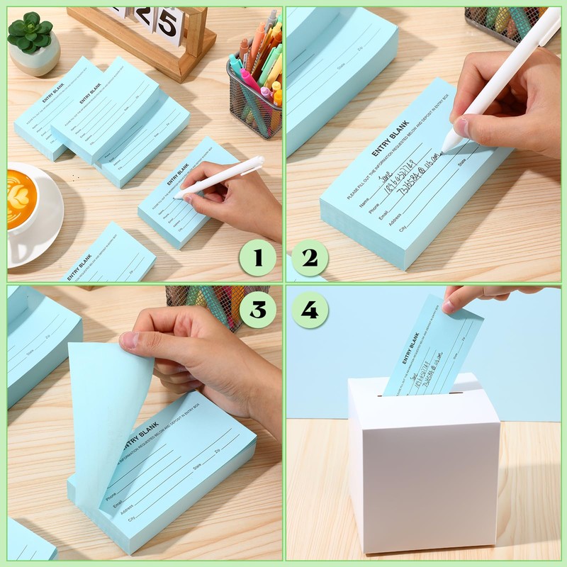 Kosiz 2000 Raffle Ticket Sheet 5.24"x 2.76" Blank Entry Form