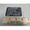 US Military HMMWV Driver Data Plate Seat Adjuster for Highback