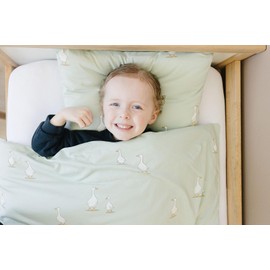 Ecolino Organic Cotton Toddler Pillowcase, Set of 2, Soft and Breathable 100% Organic Cotton Travel Pillow Case Cover, Goose