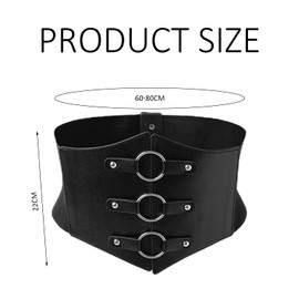 BEIBXHQQ 1 Piece Wide Girdle, Black Belt, Lace up Corset, Leather Corset Belt, Dress Belt, Wide Belt for Women, Elastic Belt for Women, Vintage Belt, Clothing Accessories