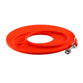 LENNIE Waterproof Recall Lead for Small and Large Dogs, Made in Germany, Easycare, 5 m, 8 m, 10 m, 15 m Dog Lead with Hand Loop, Lightweight, Robust [Neon Orange, 8 mm (up to 10 kg), 10 m]