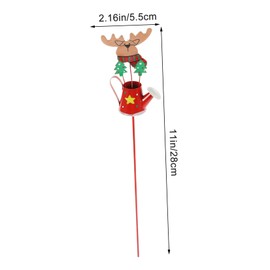 Levemolo Christmas Lawn Stake Sign Metal Garden Decor Easy Insert Christmas Ground Ornament for Flower Pot and Festive Decoration for Holiday Atmosphere
