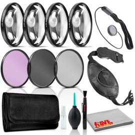 49mm Essential Accessories Kit with Close Up Lens Set, Cleaning Kit, and More