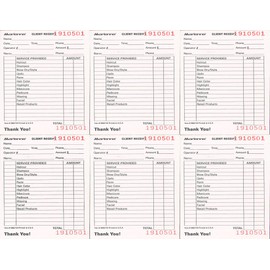 MARIANNA Salon Check Pads BK-08821W x 6