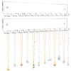 milylove Acrylic Necklace Holder 2 Pack Wall Mounted Necklace Organizer