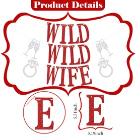 SJcysrilla Wild Wild Wife Banner Wild Wild Wife Bachelorette Decor Bridal Shower Party Decoration Supplies Red Glitter