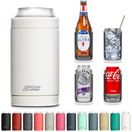 DUALIE 3 in 1 Insulated Can Cooler - Universal Size for 12 oz Cans, Slim Cans, and Bottles - 10+ Colors Available