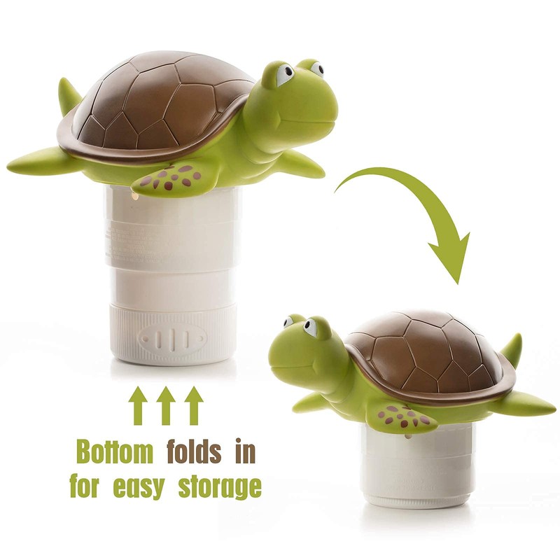 XY-WQ Chlorine Floater, Floating Pool Chlorine Dispenser (Turtle), Fits 1