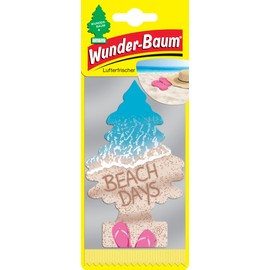 WUNDER-BAUM Auto-Lufterfrischer I Anhänger für langanhaltenden Duft im Auto oder zu Hause I Beach Days, 1 Stück