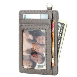 GEEAD Slim Minimalist Front Pocket RFID Blocking Card Holder Wallets for Men & Women, Grey, Minimalist