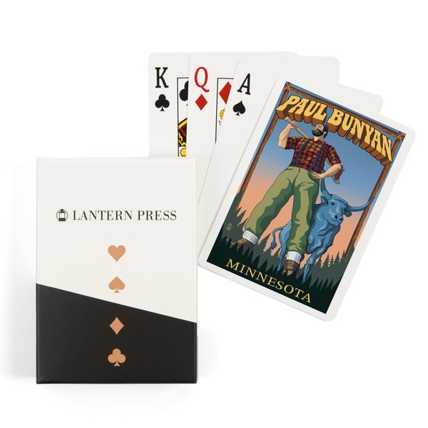Lantern Press Minnesota, Paul Bunyan (52 Playing Cards, Poker Size
