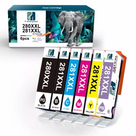 4-evergreen PGI-280XXL CLI-281XXL Printer Ink for Canon Pixma TS6320 TS6120 TS9520 TR8500 - 1PK PGI-280XXL Black