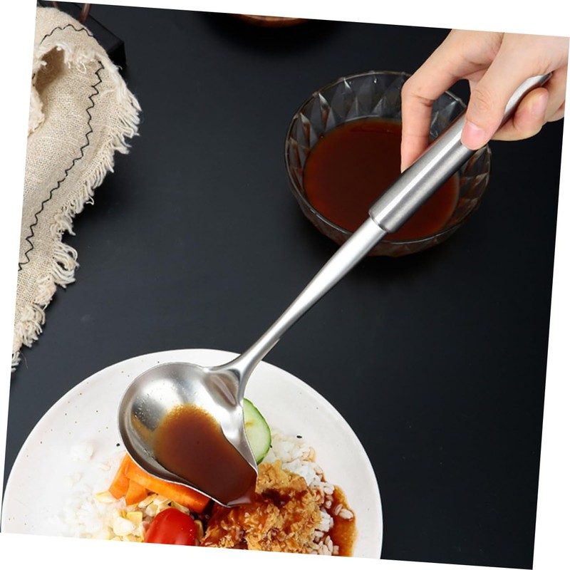 Zerodeko Mini Stainless Steel Ladle for Soup Gravy Spoon with