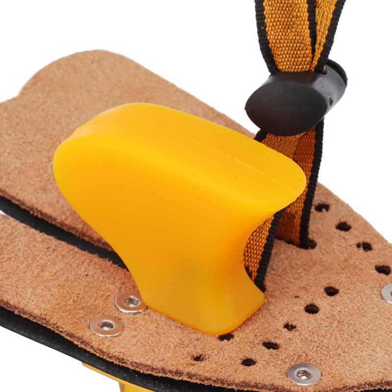 Shooting Tabs Golden Gold and Black Leather Archery Finger Guard