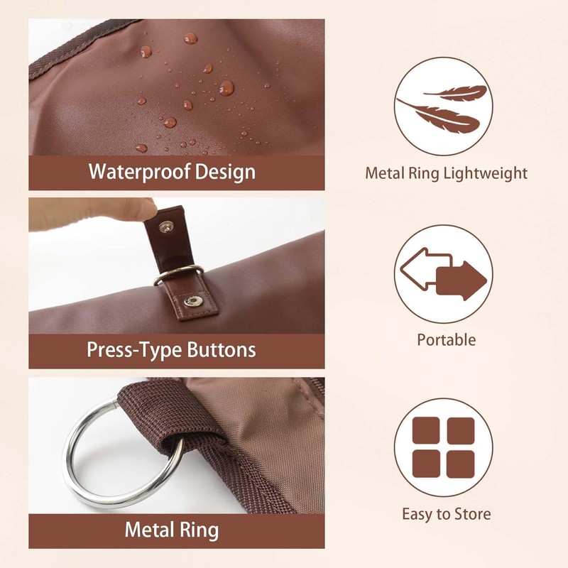 Travel Toiletry Bag for Men, Water-Resistant PU Leather Compact Roll
