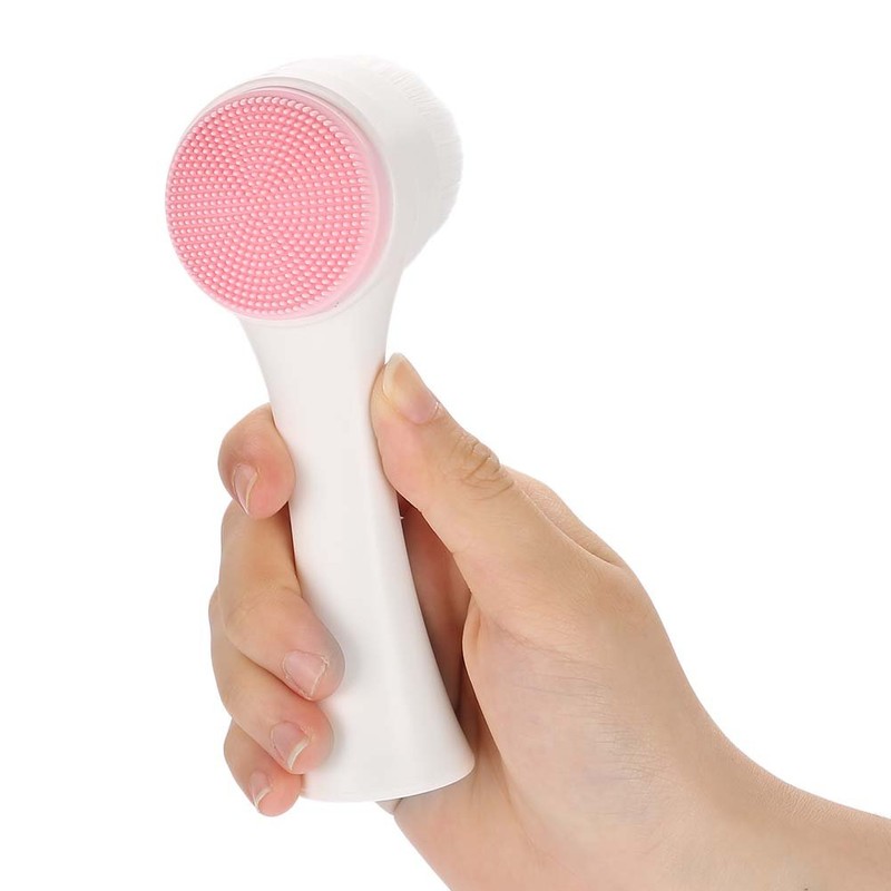 Cleansing Brush, Double Sided Clean & Exfoliating & Massage Soft,
