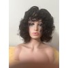 Short black curly wig