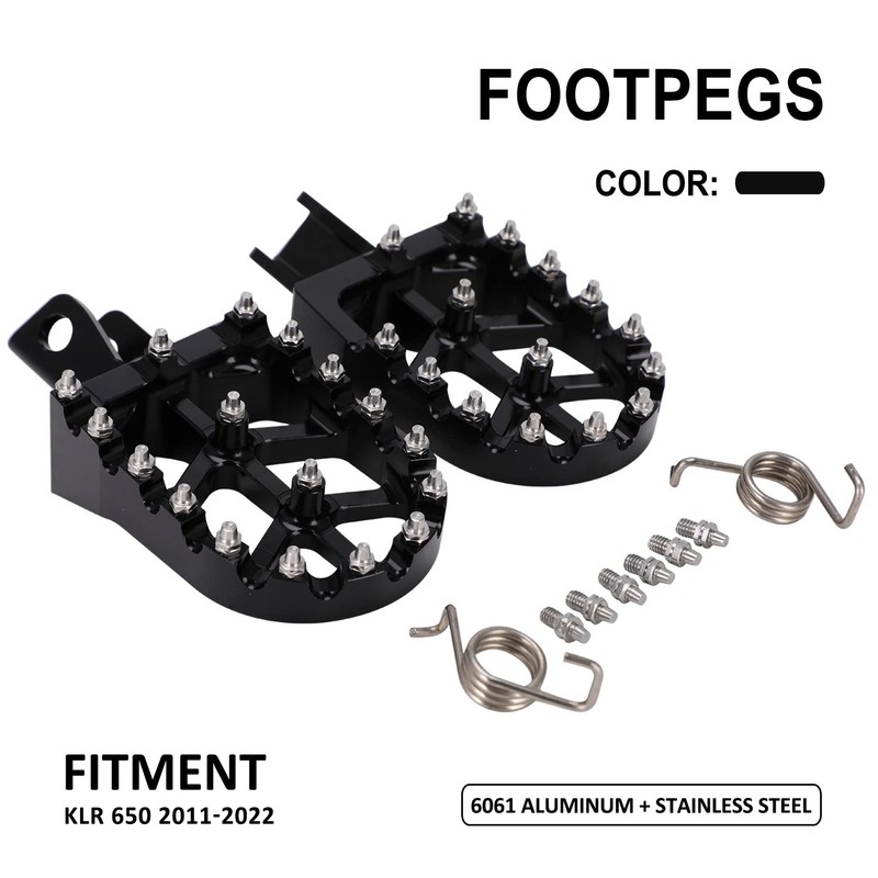 JFG RACING - Estriberas de motocicleta CNC para KLR 650