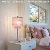 Boncoo Pink Crystal Lamps, Touch Control Crystal Table Lamp with